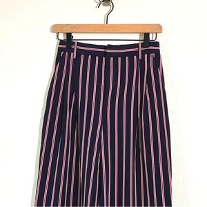 Zara Basic Striped Wide-Leg Pants Trousers, XS, High-Waisted, Minimalist